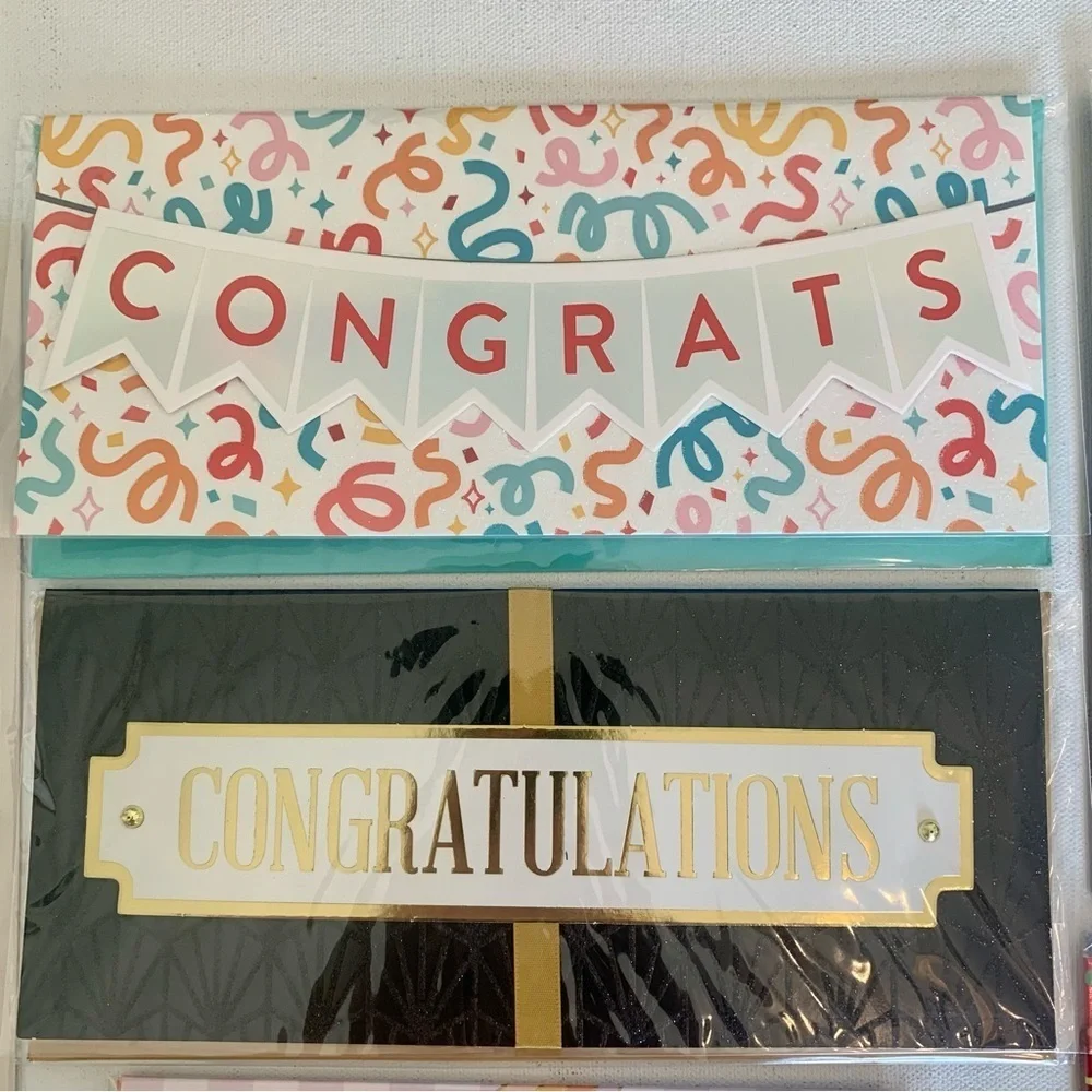 Graduation Cards Variety Pack Lot of 6 Colorful Greetings Cards With Envelopes